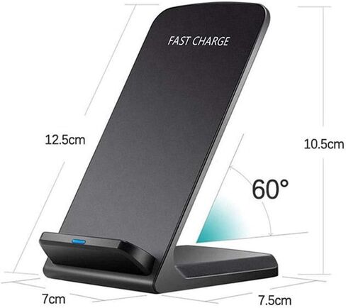 شاحن BoxWave متوافق مع هاتف LG G8 ThinQ - حامل الشحن السريع اللاسلكي (10 واط)، بدون سلك؛ لا مشكلة! اشحن هاتفك بكل سهولة! لهاتف LG G8 ThinQ - أسود لامع in Kuwait