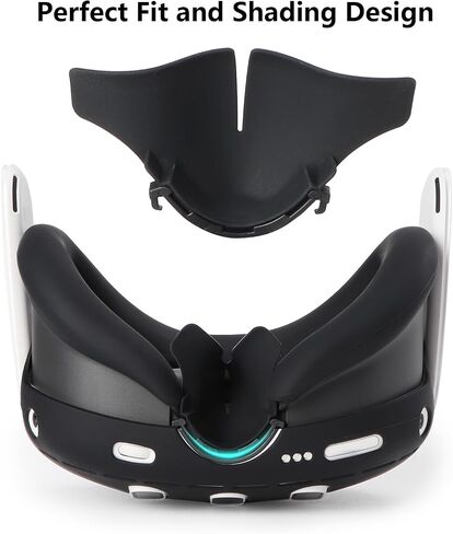 مجموعة غطاء سيليكون لـ Meta Quest 3 غطاء مقبض تحكم من السيليكون + غطاء وجه من السيليكون + غطاء حماية VR لملحقات Quest 3 (أسود) in Saudi Arabia