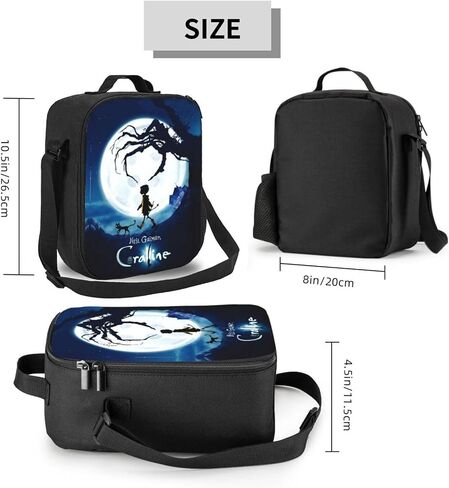 Coraline Backpack Cute School Backpack Cartoon Back Pack School Book Bag Lightweight Schoolbag With Lunch Bag Box And Pencil Case For Boys Girls Women Men in Saudi Arabia