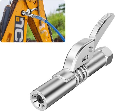 1 قطعة 6 مخالب زيوت التشحيم مقرنة، قفل المشبك نوع فوهة حقن الضغط العالي، متوافق مع دليل / كهربائي / مسدس زبدة هوائي، للمعايير الوطنية M6، M8، M10، M12، M14 (فضي) in Kuwait