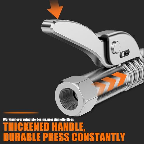 1 قطعة 6 مخالب زيوت التشحيم مقرنة، قفل المشبك نوع فوهة حقن الضغط العالي، متوافق مع دليل / كهربائي / مسدس زبدة هوائي، للمعايير الوطنية M6، M8، M10، M12، M14 (فضي) in Kuwait