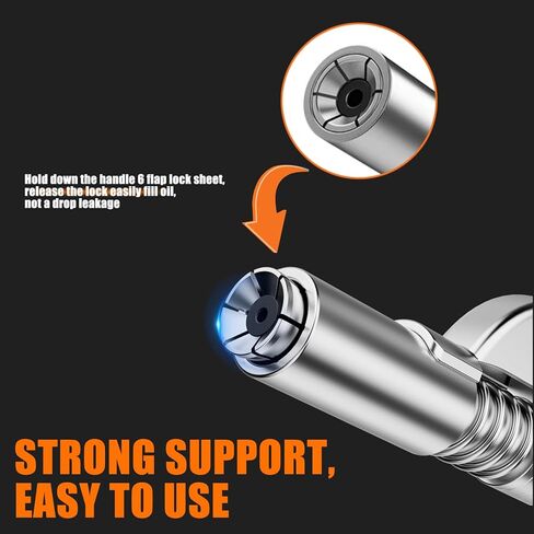 1 قطعة 6 مخالب زيوت التشحيم مقرنة، قفل المشبك نوع فوهة حقن الضغط العالي، متوافق مع دليل / كهربائي / مسدس زبدة هوائي، للمعايير الوطنية M6، M8، M10، M12، M14 (فضي) in Kuwait