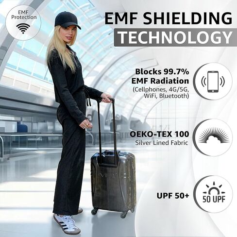 سويت شيرت قصير من Aegis Apparel Faraday، كتل قماش حماية E M F 99% 5 G، WiFi، بلوتوث، أبراج خلوية للنساء in Kuwait