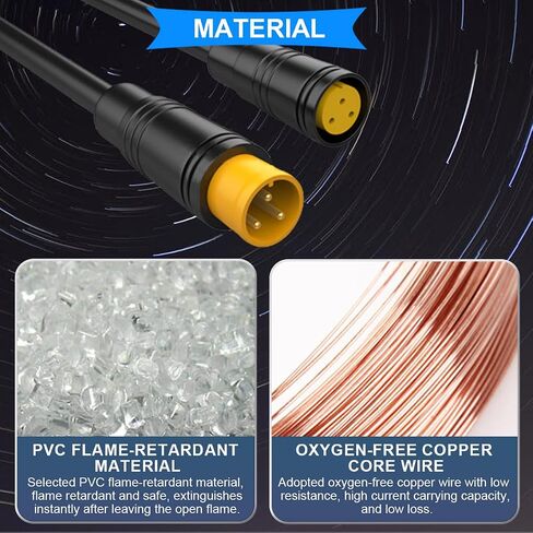 5 Pairs Waterproof Julet 4 Pin Connector Ebike Extension Cable - 20cm Female & Male Plug Wire for Electric Bicycle Light, Throttle, Ebrake, DIY Bike Projects, with 20 Pcs Heat Shrink Tube in Saudi Arabia