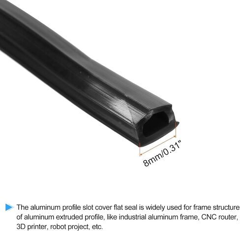 MECCANIXITY Aluminum Profile Slot Cover Flat Seal Black 8M 8mm 3030 4040 Series for 3D Printer Accessories Pack of 1 in Saudi Arabia
