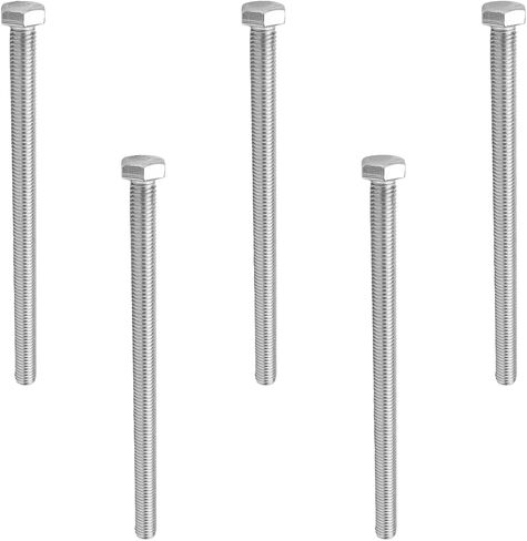 Yinpecly M8 Hex Bolt M8-1.25 x 130mm UNC Hex Head Screw Bolts 304 Stainless Steel Fully Threaded Hex Tap Bolts 5pcs in Saudi Arabia