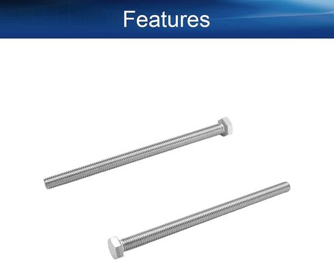 Yinpecly M8 Hex Bolt M8-1.25 x 130mm UNC Hex Head Screw Bolts 304 Stainless Steel Fully Threaded Hex Tap Bolts 5pcs in Saudi Arabia