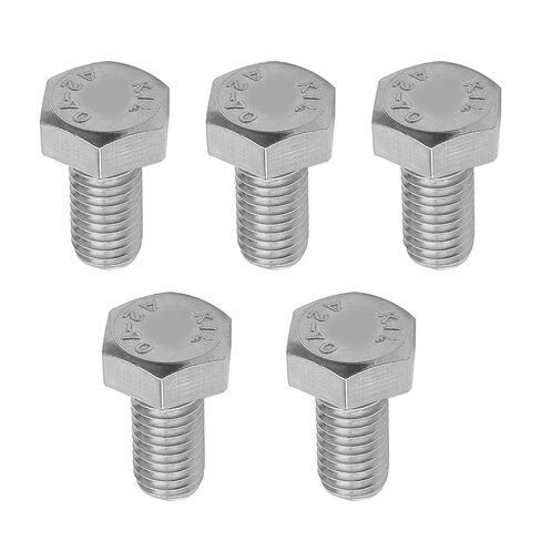 Yinpecly M8 Hex Bolt M8-1.25 x 130mm UNC Hex Head Screw Bolts 304 Stainless Steel Fully Threaded Hex Tap Bolts 5pcs in Saudi Arabia