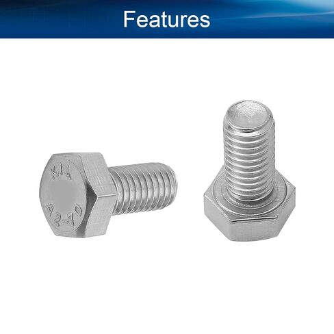 Yinpecly M8 Hex Bolt M8-1.25 x 130mm UNC Hex Head Screw Bolts 304 Stainless Steel Fully Threaded Hex Tap Bolts 5pcs in Saudi Arabia