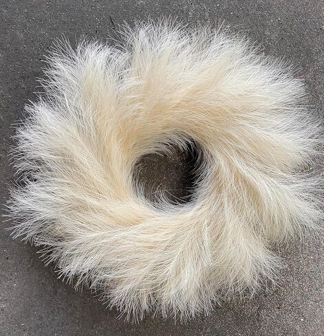 إكليل عشب بامباس الاصطناعي، إكليل بوهو بامباس صناعي مقاس 18 بوصة للباب الأمامي، ديكور جدار الزفاف ومزرعة المنزل (1) in Kuwait