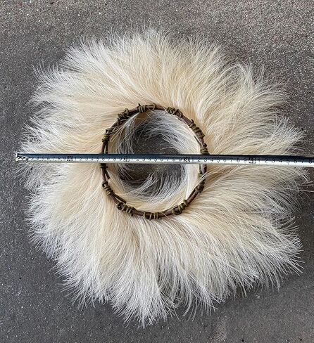 إكليل عشب بامباس الاصطناعي، إكليل بوهو بامباس صناعي مقاس 18 بوصة للباب الأمامي، ديكور جدار الزفاف ومزرعة المنزل (1) in Kuwait