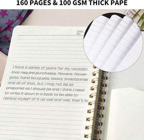 دفاتر ملاحظات حلزونية، 3 قطع تقويم 2024 مخطط A5 بغلاف مقوى، 160 صفحة جيب خلفي، دفاتر ملاحظات للعمل والمدرسة والمكتب والهدايا. مجلة للنساء والصبي (8.5 بوصة × 5.7 بوصة) in Saudi Arabia