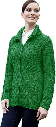 Ladies Irish Zipper Wool Cardigan in Kuwait
