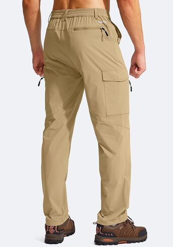 G Gradual Men's Hiking Cargo Pants Water Resistant Quick Dry Lightweight Outdoor Tactical Pants for Men with Multi Pocket (Sand, M) in Saudi Arabia