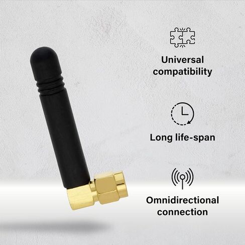 GSM Omni Directional Thumb Antenna with SMA Male L-Type Connector – CDMA and WCDMA, 2.5 dBi Gain and 900-1800 MHz (2 Pack) in Saudi Arabia