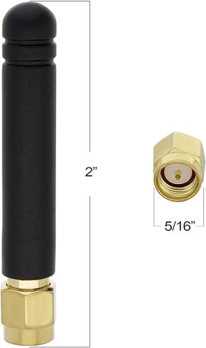 GSM Omni Directional Thumb Antenna with SMA Male L-Type Connector – CDMA and WCDMA, 2.5 dBi Gain and 900-1800 MHz (2 Pack) in Kuwait