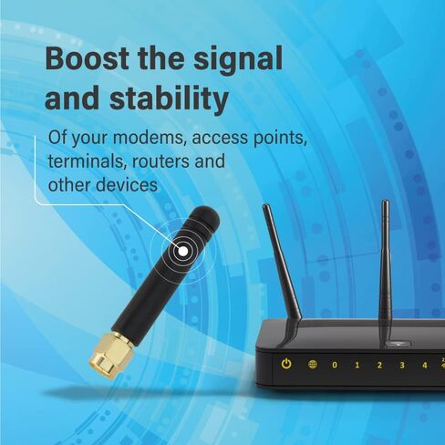 GSM Omni Directional Thumb Antenna with SMA Male L-Type Connector – CDMA and WCDMA, 2.5 dBi Gain and 900-1800 MHz (2 Pack) in Kuwait