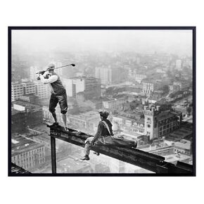 New York Wall Decor - NYC Skyline Wall Art - Vintage New York Photo - Golf Wall Art - Golf Office Decor - New York Wall Art - NY Wall Decor - Golfer Gifts