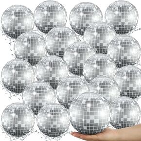 24 Pcs Inflatable Beach Ball Inflatable Disco Ball Disco Theme Party Decoration Summer Pool Toys Indoor Outdoor Beach Sports Theme Gift Decor