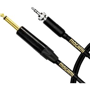 Mogami GOLD BPSE TS-24 Belt Pack Instrument Cable for Wireless Instrument Systems, 1/4" TS Male Plug to 3.5mm Locking TRS Male Plug, Straight Connectors, 24 Inch