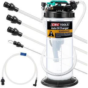 Manual Pneumatic Fluid Extractor, Automotive Oil Extractor Pump Oil Vacuum Changer with 5 Pcs Brake Bleeding Hose for Car, SUVs, Truck, Yachts (1.4 Gallon)