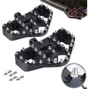 MX 360°Roating Chopper Bobber Style Offroad Mini Floorboard Footrest Boards Foot Pegs CNC Cut Front & Rear Foot Pegs Suit For H-D Harley Touring Road King Sportster 883 Dyna Softail (Black)