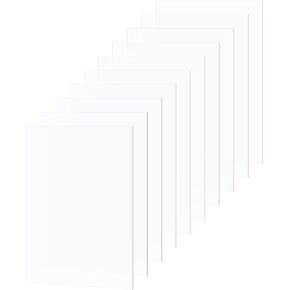 OLYCRAFT 20Sheet Clear Acrylic Sheet Panel Rectangle Transparent Acrylic Board PMMA Silce Moisture-Proof Plastic Board - A4 Size