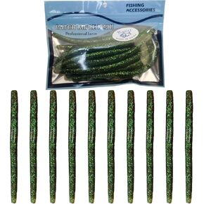 طُعم بلاستيكي ناعم على شكل دودة لطُعم الصيد Wacky Rig 10 قطع، 5 بوصات in Kuwait