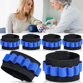 6 Pack Phlebotomy Tube Holder Wristband Blood Draw Tube Bracelet Strap Blood Draw Kit Phlebotomy Caddy Hold 8 Phlebotomy Tubes