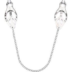 VCMART Women Chain with Adjustable Clamp Clips Non-Piercing Body Chain with Adjustable Clips Metal Chain Clamps Decorative Clip for Clothing Accessories