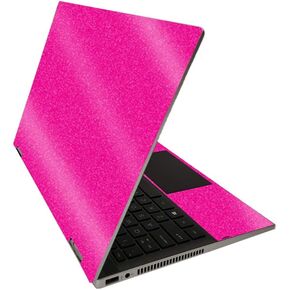 MightySkins Glossy Glitter Skin for HP Pavilion x360 14" (2020) - Solid Hot Pink | Protective, Durable High-Gloss Glitter Finish | Easy to Apply, Remove, and Change Styles | Made in The USA