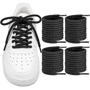 2 Pairs Round Rope Shoe Laces Thick Cotton Shoelaces Strings for Air Force 1, Air Jordan,Dunk Sneaker Shoes