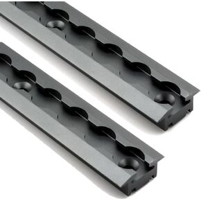 VanEssential 48" Venture Track T-6 Aluminium L-Track Black Anodized (Recessed Deep HD 1/2 inch) - 2 Pack