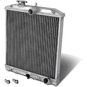 DNA Motoring RA-HC92-42-AT-2 2-Row Dual/Double Core T-6061 Aluminum Radiator (For Honda D15/16/B18 1.5L/1.6L/1.8L I4 AT), 1 Pack,Metallic