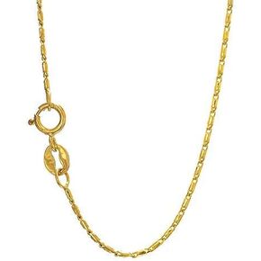 14K Yellow or White or Two-Tone Gold .80mm Shiny Diamond-Cut Classic Lumina Pendant Chain Necklace for Pendants and Charms with Spring-Ring Clasp (16" 18" or 20" inch)
