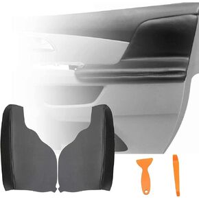 2pcs Leather Black Door Armrest Replacement Cover Compatible with Honda Odyssey 2011 2012 2013 2014 2015 2016 2017