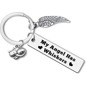Pet Memorial Sympathy Gift Loss of Cat Keychain Pet Loss Jewelry for Cat Lover Family Friends Pet Owner In Memory of Cat