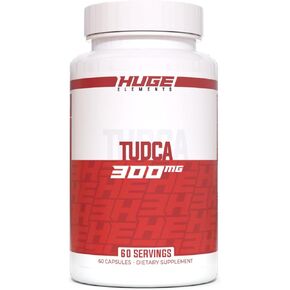 Huge Supplements TUDCA 300mg, Premium Quality Liver Support & Detoxification, Pure Bile Salts, Third-Party Lab Tests Available (60 Servings)