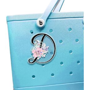 MOZOM alphabet Charms for Bogg Bag, letter D Bogg Bag Charms Accessories,Decorative Charm for Beach Tote Bag Rubber Beach Bag