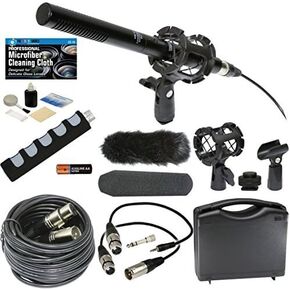 Professional Advanced Broadcast Microphone and Accessories Bundle for Canon VIXIA HF R800 R700 R600 R500 R80 R70 R60 R50 R82 R72 R62 R52 Camcorders
