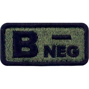 EmbTao Type B Positive Tactical Blood Type Fastener Hook&Loop Patch - Black & Red - 2"x1"