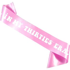 In My Thirties Era Sash, Hot Pink 30th Birthday Sash for Women Girl, Women 30th Birthday Sash, 30th Birthday Decorations for Her Women, IMT Women 30th Birthday Party Supplies, Cheers to 30 Decorations