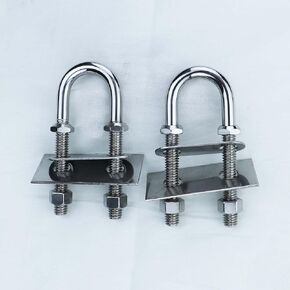 4 Inch Stainless Steel Marine Boat Stern Bow Eye Tie Down U Bolt (2PCS)