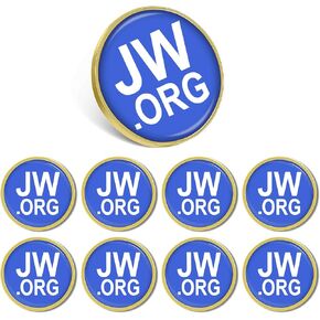 20/50/100Pack Jehovah's Witnesses - Round Blue Jw.org Label Pin Bulk - Brooch Badge Pin for Men Women Clothes Bags Hats