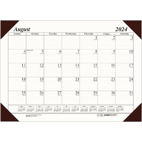 House of Doolittle 2024-2025 Academic Desk Pad Calendar, EcoTones, Blue, 18.5 x 13 Inches, August - July (HOD012540-25)