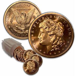 20pc x 1 oz Morgan copper round in storage tube
