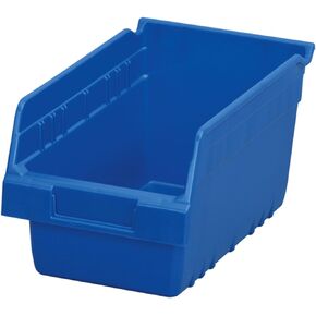 Akro-Mils 30090 Plastic Nesting ShelfMax Storage Bin Box, (12-Inch x 6-Inch x 6-Inch), Red, (10-Pack)