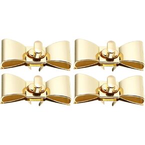 Tofficu 4 Pcs Lock Bag Clutch Metal Wallets Bow Clutch Bag Buckles Metal Buttons Purses Purse Bag Accessory Swing Accessories Butterfly Metal Clasp Wallet Purse Zinc Alloy Handbag Hardware