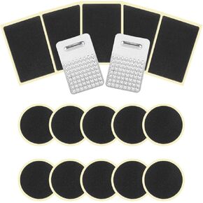 مجموعة أدوات إصلاح الثقوب للدراجات من Oumers، 15 قطعة من الرقع ذاتية اللصق بدون غراء، دائرية ومربعة لإصلاح الأنبوب الداخلي للدراجة مع عرموش، عصا بإحكام in Kuwait