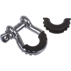 Daystar, Black D-Ring Shackle Isolator pair, protect your bumper and reduce rattling, KU70056BK, Made in America